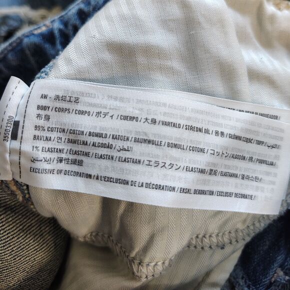 HOLLISTER High Rise Mom Jean Women's 6L 6 Long Tall Distressed Stretch Jeans - Picture 4 of 4